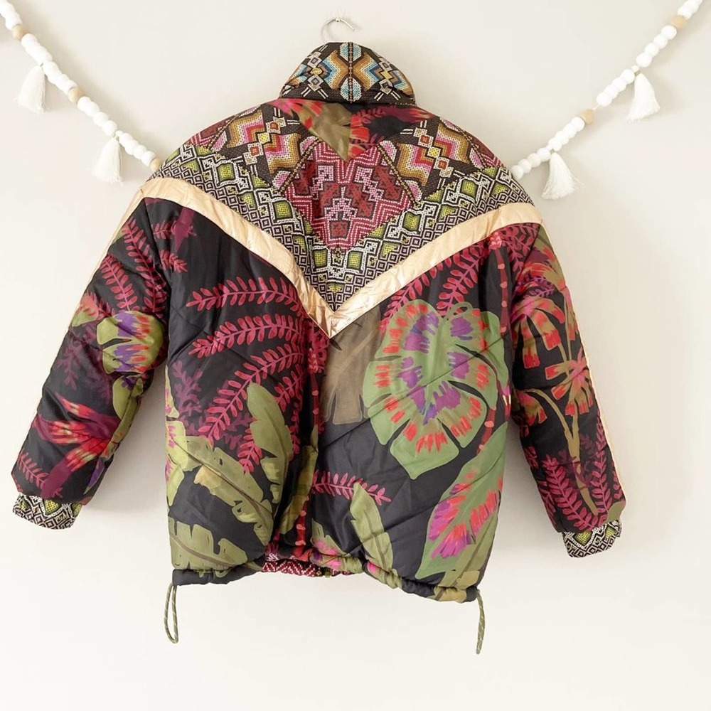 FARM RIO Tropical Rauti Reversible Metallic Puffer Jacket - Picture 8 of 8